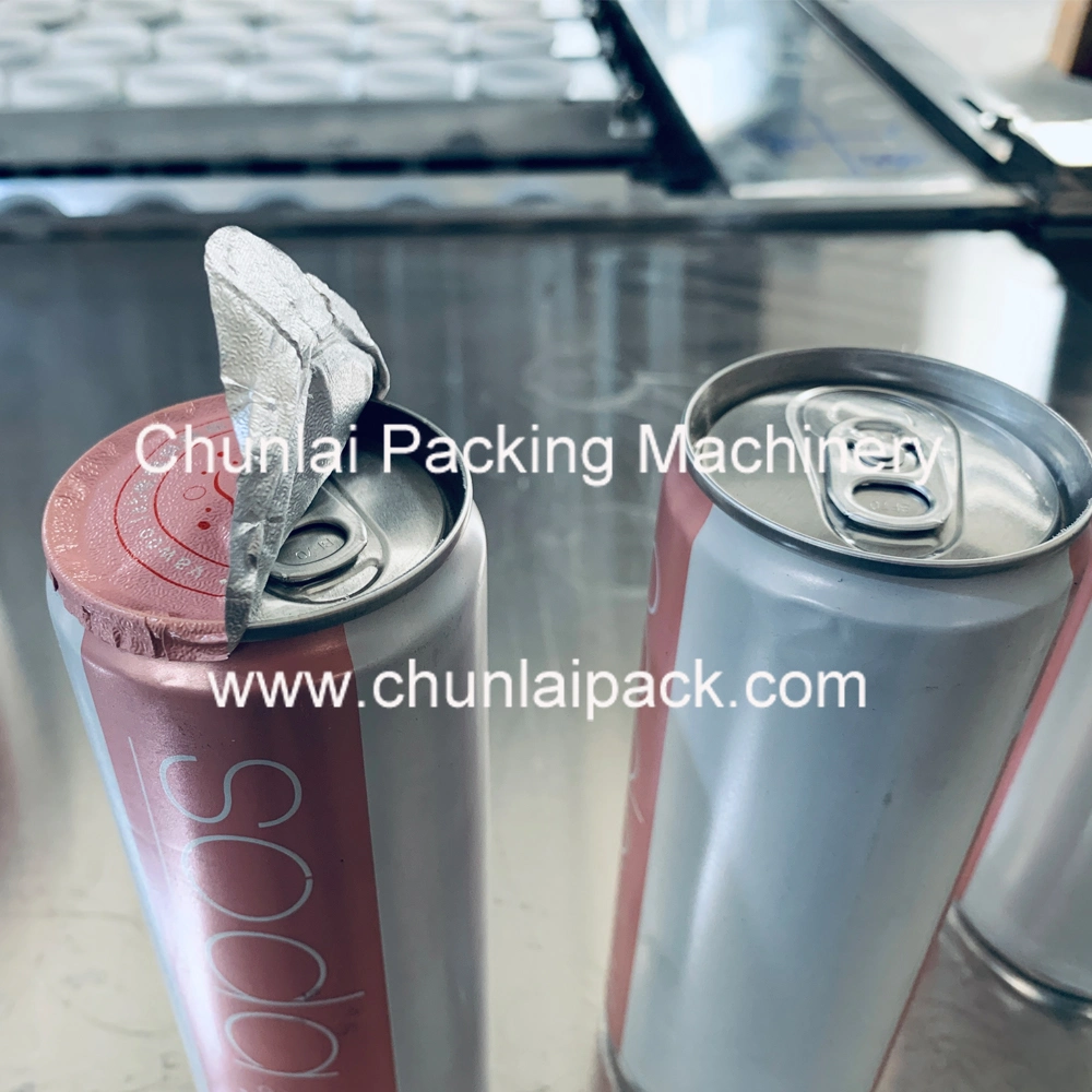 Liquid Outpacking Chunlai Beverage Can Aluminum Foil Lid Sealing Machine